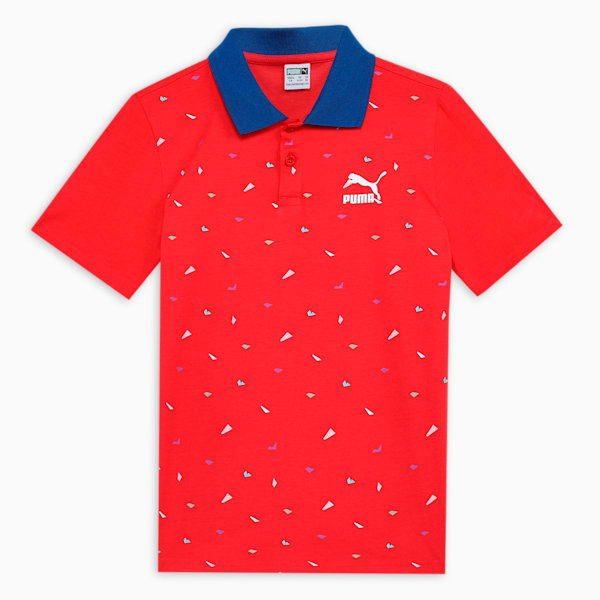 Classics Boy's Graphic Polo, For All Time Red, extralarge-IND