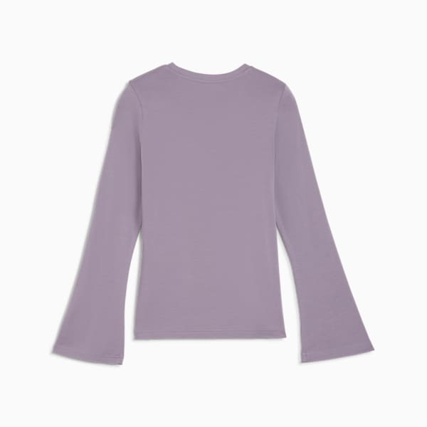 LAVA LAND Flared Big Kids' Long Sleeve Tee, Pale Plum, extralarge