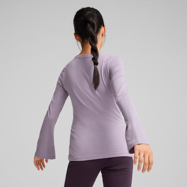 LAVA LAND Flared Big Kids' Long Sleeve Tee, Pale Plum, extralarge