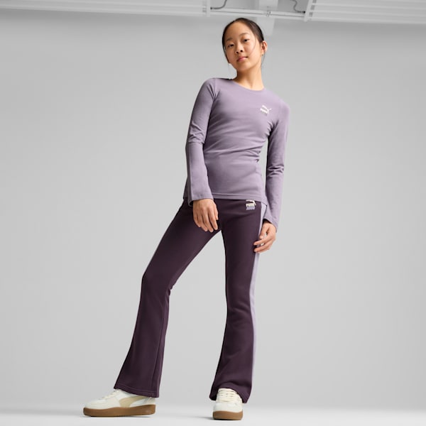 LAVA LAND Flared Big Kids' Long Sleeve Tee, Pale Plum, extralarge