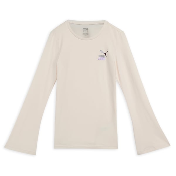 Long-sleeve Youth Slim Fit Tee, Alpine Snow, extralarge-IND