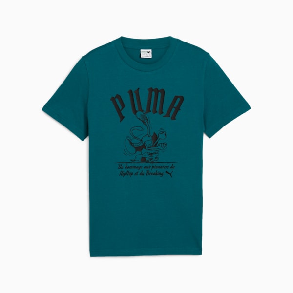 GRAPHICS Super PUMA Tee Youth, Cold Green, extralarge
