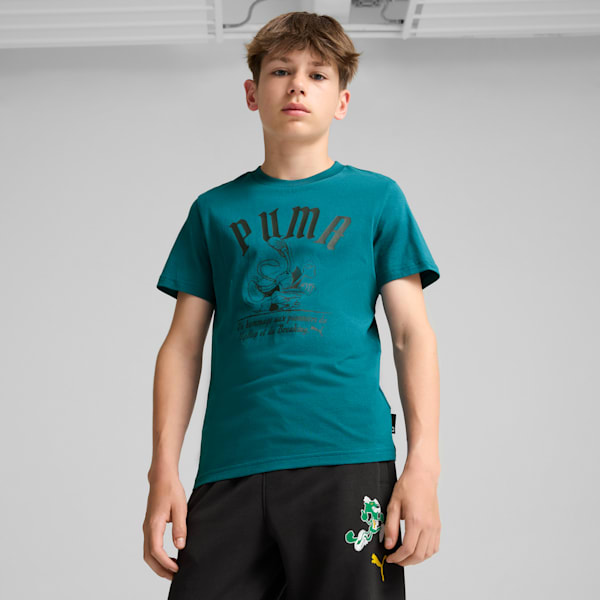 GRAPHICS Super PUMA Tee Youth, Cold Green, extralarge