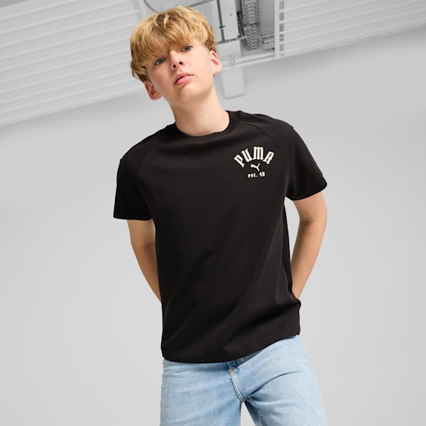 CLASSICS PLAY LOUD Big Kids' Tee, PUMA Black, extralarge