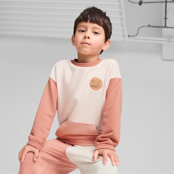 CLASSICS FC Kid's Relaxed Fit Crew Neck Sweatshirt, Island Pink, extralarge-IND