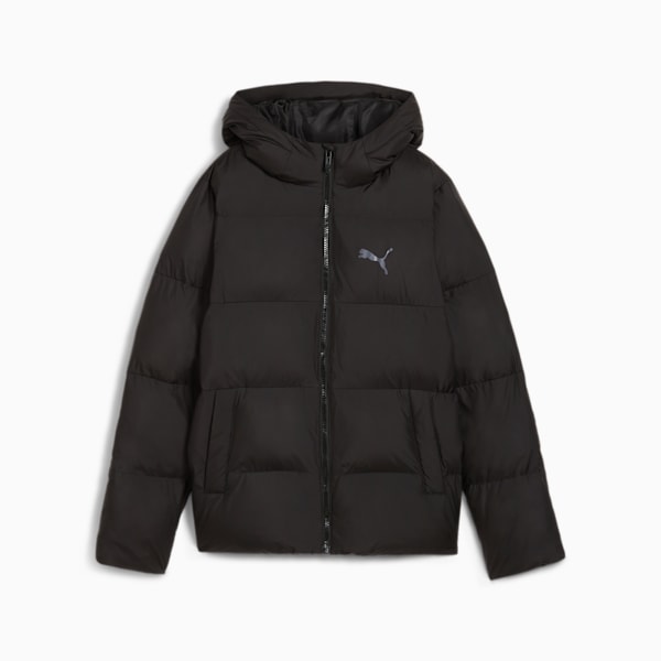 Poly Hooded Puffer Jacket Youth, PUMA Black, extralarge