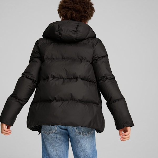 Poly Hooded Puffer Jacket Youth, PUMA Black, extralarge