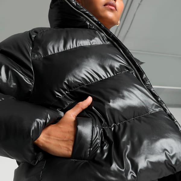 Shiny Puffer Women's Relaxed Fit Jacket, PUMA Black, extralarge-IND