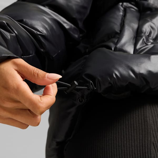 Women's Shiny Puffer Jacket, PUMA Black, extralarge