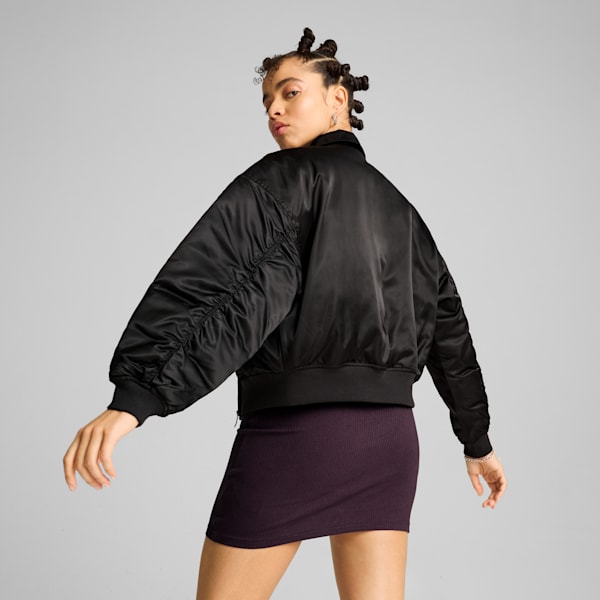 Chamarra aviador para mujer, PUMA Black, extralarge