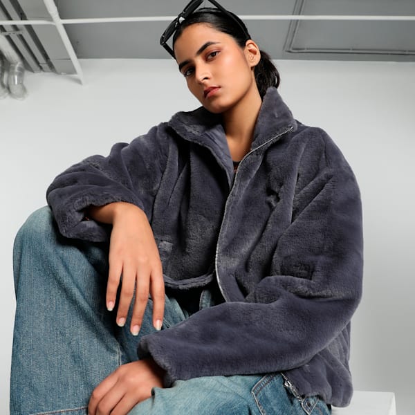 Soft Fleece Women s Relaxed Fit Jacket PUMA