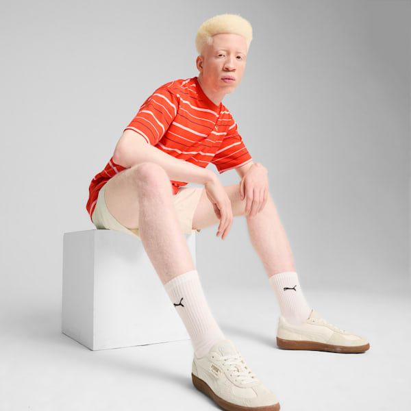 MMQ Striped Tee Men, Redmazing, extralarge
