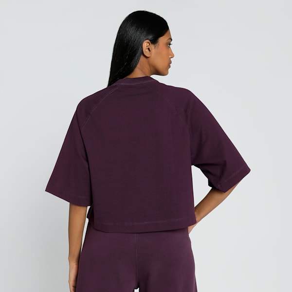 CLASSICS Women's Oversized Tee, Midnight Plum, extralarge-IND