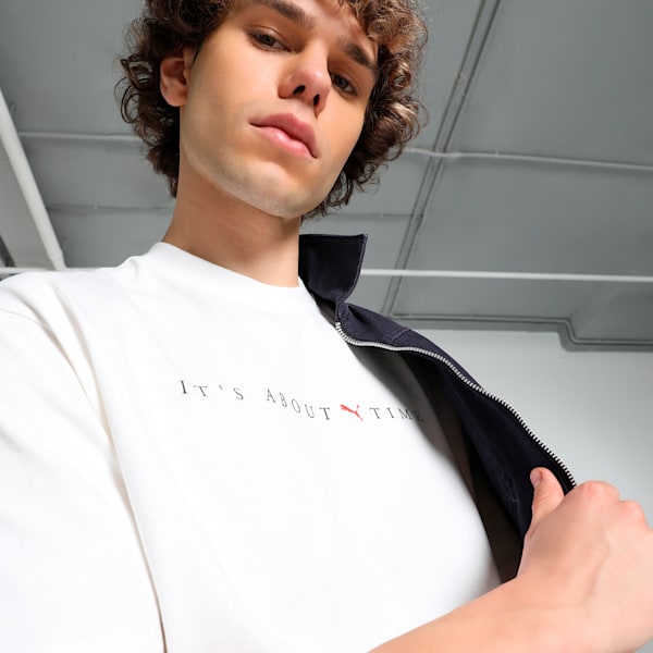 MMQ Graphic Men's Relaxed Fit Tee, PUMA White, extralarge-IND