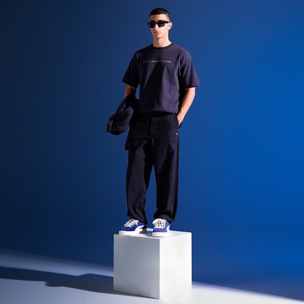 MMQ Graphic Men's Relaxed Fit Tee, New Navy, extralarge-IND