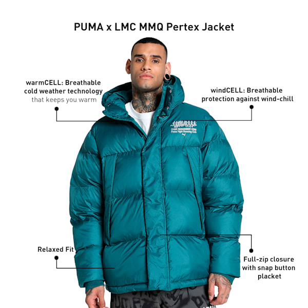 PUMA x LMC MMQ Pertex Men's Relaxed Fit Jacket, Cold Green, extralarge-IND
