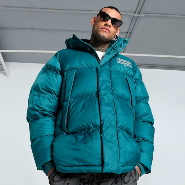PUMA x LMC MMQ Pertex Men's Relaxed Fit Jacket, Cold Green, extralarge-IND