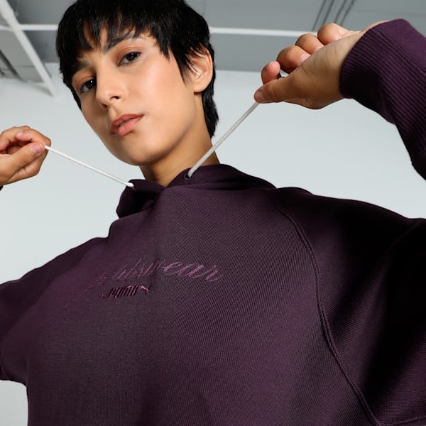 CLASSICS Women's Relaxed Fit Hoodie, Midnight Plum, extralarge-IND