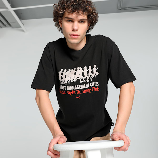 PUMA x LMC Graphic Men's Relaxed Fit Tee, PUMA Black, extralarge-IND