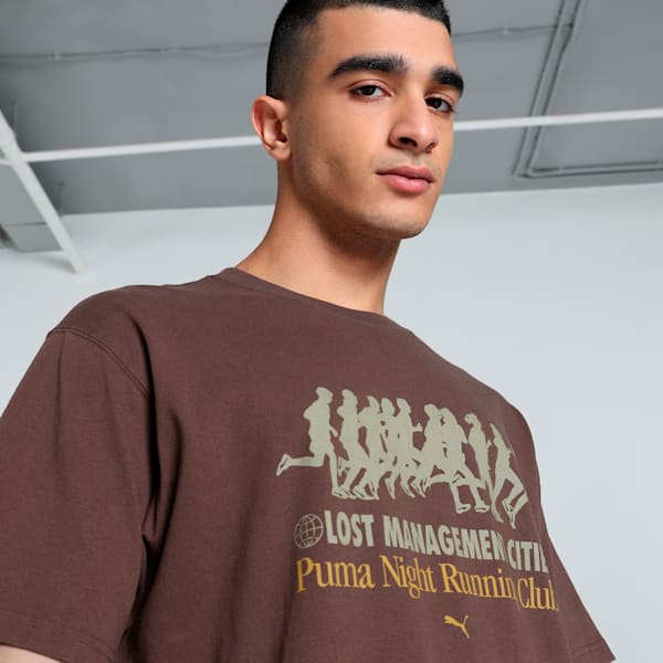 PUMA x LMC Graphic Men's Relaxed Fit Tee, Espresso Brown, extralarge-IND
