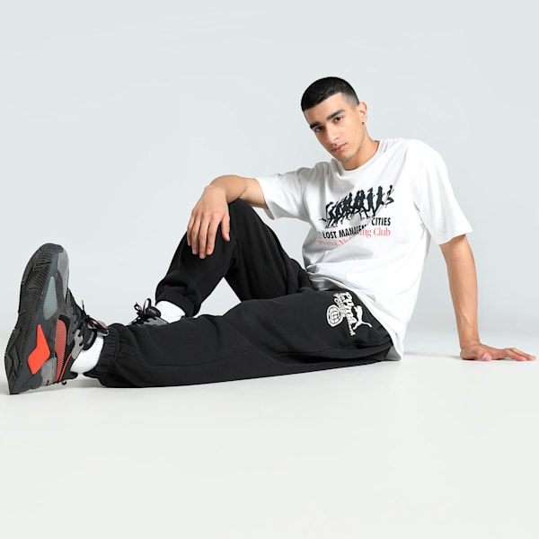 PUMA x LMC Men's Relaxed Fit Sweat Pants, PUMA Black, extralarge-IND
