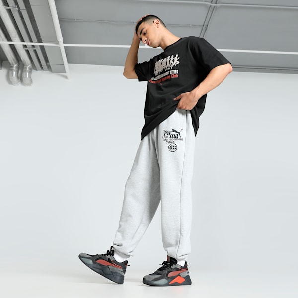 PUMA x LMC Men's Relaxed Fit Sweat Pants, Light Gray Heather, extralarge-IND