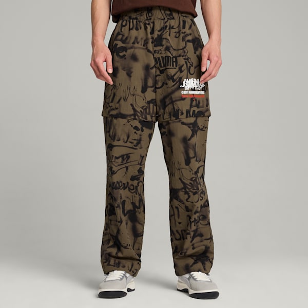 PUMA x LMC All-over Print Pants Men, Wild Willow, extralarge