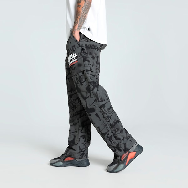 PUMA x LMC All-over Print Men's Relaxed Fit Pants, Shadow Gray, extralarge-IND
