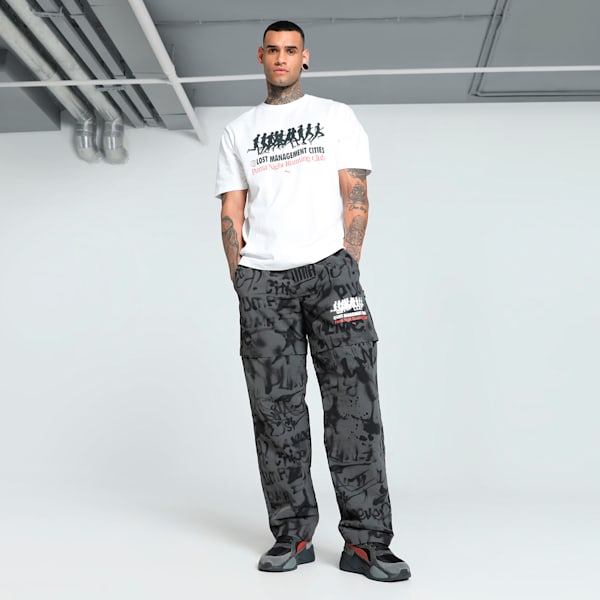 PUMA x LMC All-over Print Men's Relaxed Fit Pants, Shadow Gray, extralarge-IND