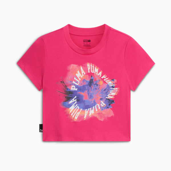 Playera corta para mujer CLASSICS Repeat Logo, PUMA Pink, extralarge