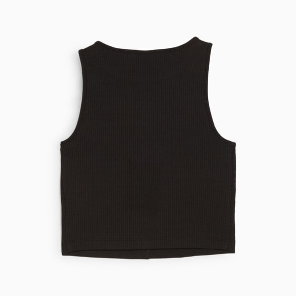 CLASSICS Women's Ribbed Crop Top, PUMA Black, extralarge