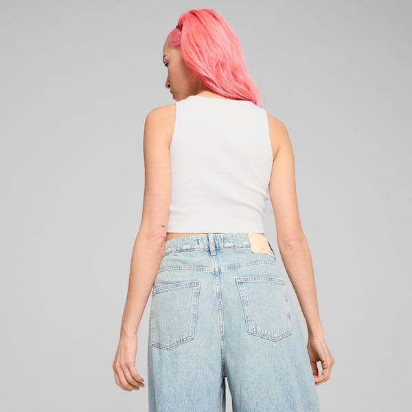 Crop Top Mujer CLASSICS, PUMA White, extralarge