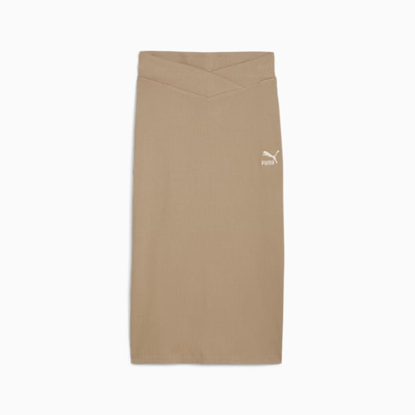 Falda midi en rib CLASSICS, Oak Branch, extralarge