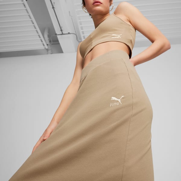 Falda midi en rib CLASSICS, Oak Branch, extralarge