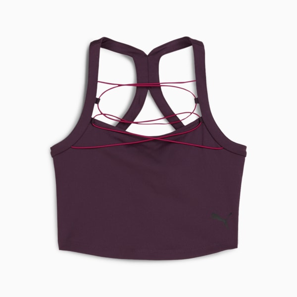 Crop top DARE TO para mujer, Midnight Plum, extralarge