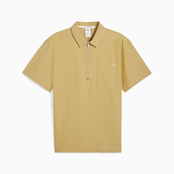 MMQ Half-Zip Shirt Men, Golden Fog, extralarge