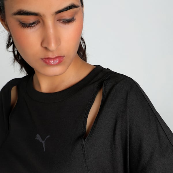DARE TO Women's Oversized Cut-Out Tee, PUMA Black, extralarge-IND
