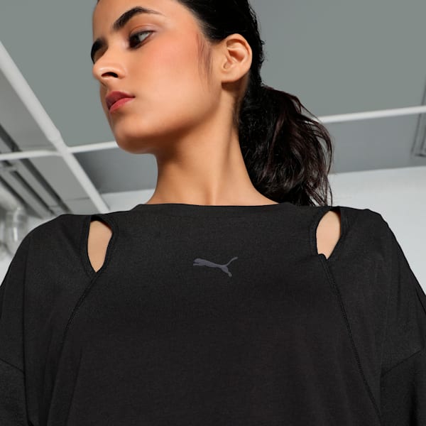 DARE TO Women's Oversized Cut-Out Tee, PUMA Black, extralarge-IND