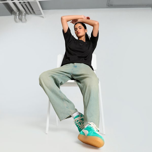 DARE TO Women's Oversized Cut-Out Tee, PUMA Black, extralarge-IND