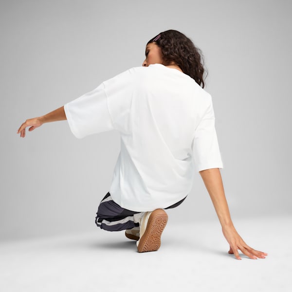 Playera oversize con recortes DARE TO para mujer, PUMA White, extralarge