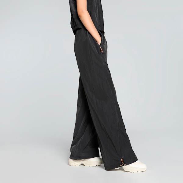 DARE TO Women's Relaxed Fit Parachute Pants, PUMA Black, extralarge-IND