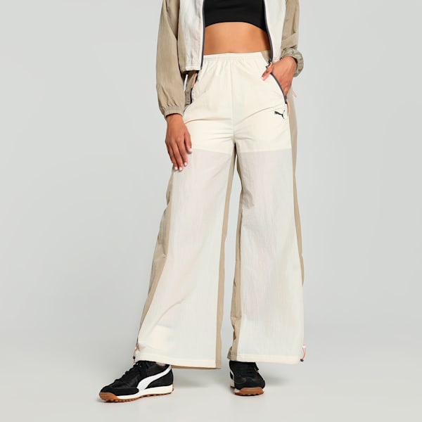 DARE TO Women's Relaxed Fit Parachute Pants, Alpine Snow-Oak Branch, extralarge-IND