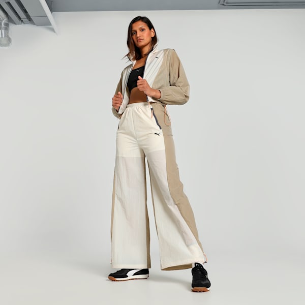 DARE TO Women's Relaxed Fit Parachute Pants, Alpine Snow-Oak Branch, extralarge-IND