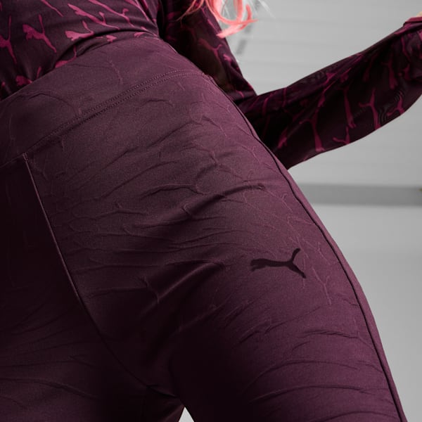 Legging DARE TO texturé Femme, Midnight Plum-AOP, extralarge