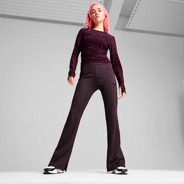 Legging DARE TO texturé Femme, Midnight Plum-AOP, extralarge