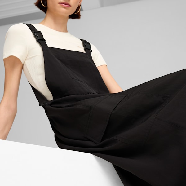 Vestido con peto DOWNTOWN para mujer, PUMA Black, extralarge