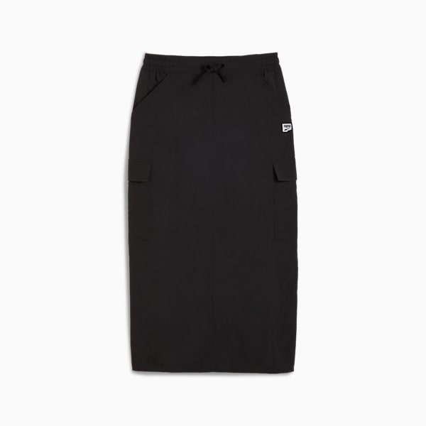 DOWNTOWN Women's Cargo Midi Skirt, PUMA Black, extralarge