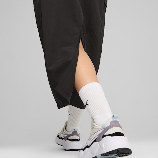 DOWNTOWN Women's Cargo Midi Skirt, PUMA Black, extralarge