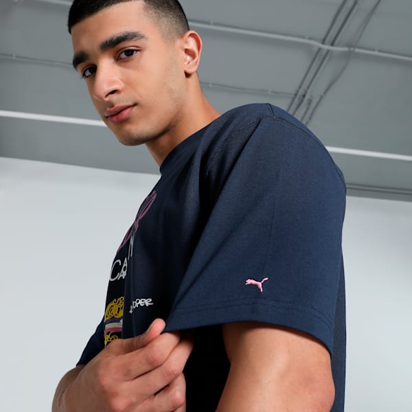 PUMA x KIDSUPER Graphic Men's Relaxed Fit Tee, Club Navy, extralarge-IND