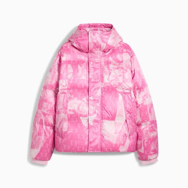 PUMA x KIDSUPER Men's Down Jacket, Pearl Pink, extralarge